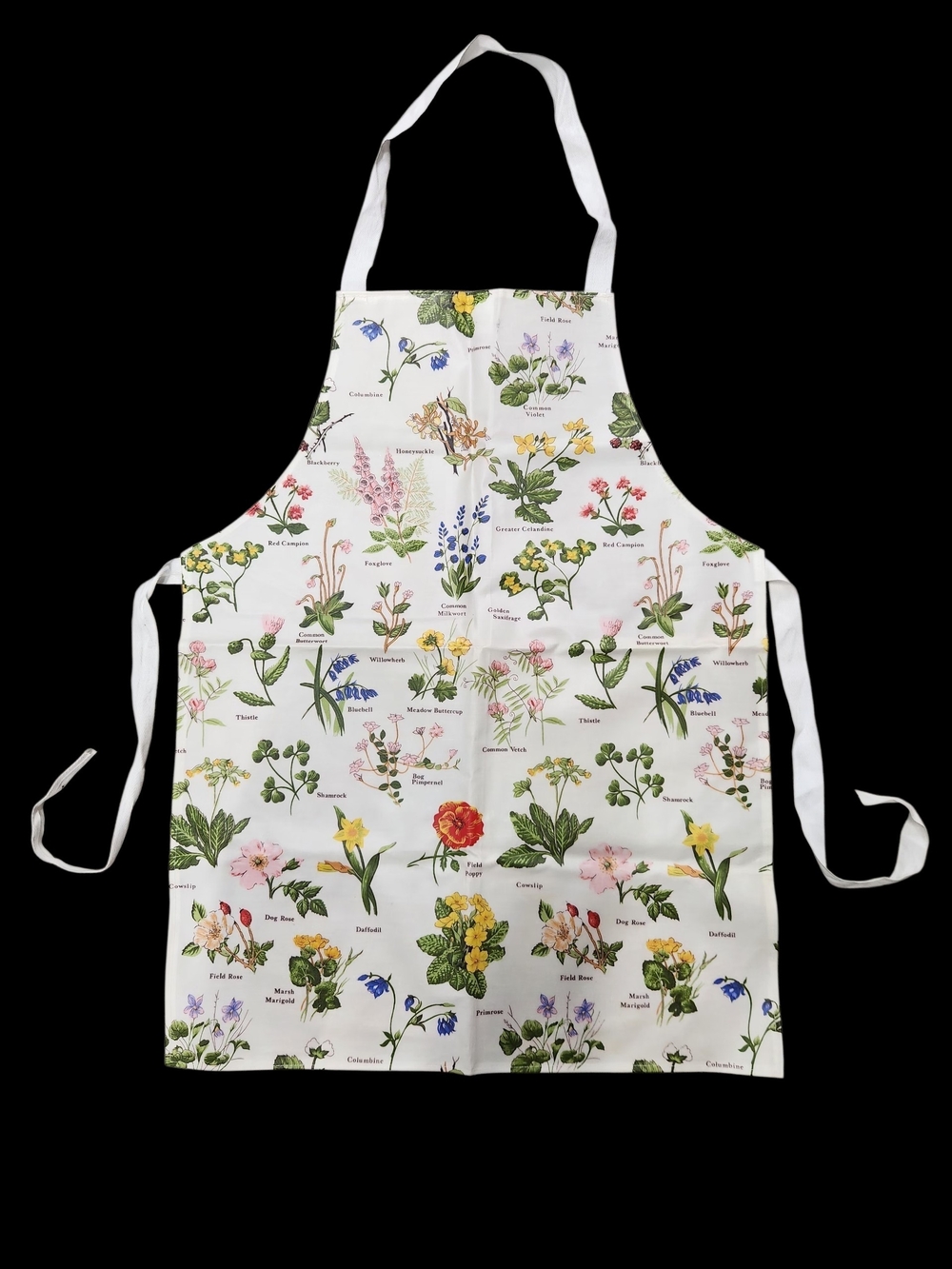 VINTAGE Botanical Cottagecore‎ NWOT Wildflower Oilcloth Apron